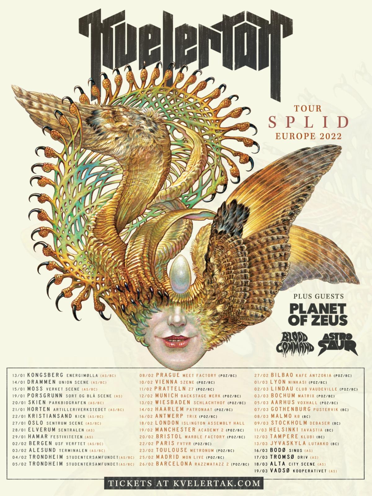 Kvelertak European Tour 2022