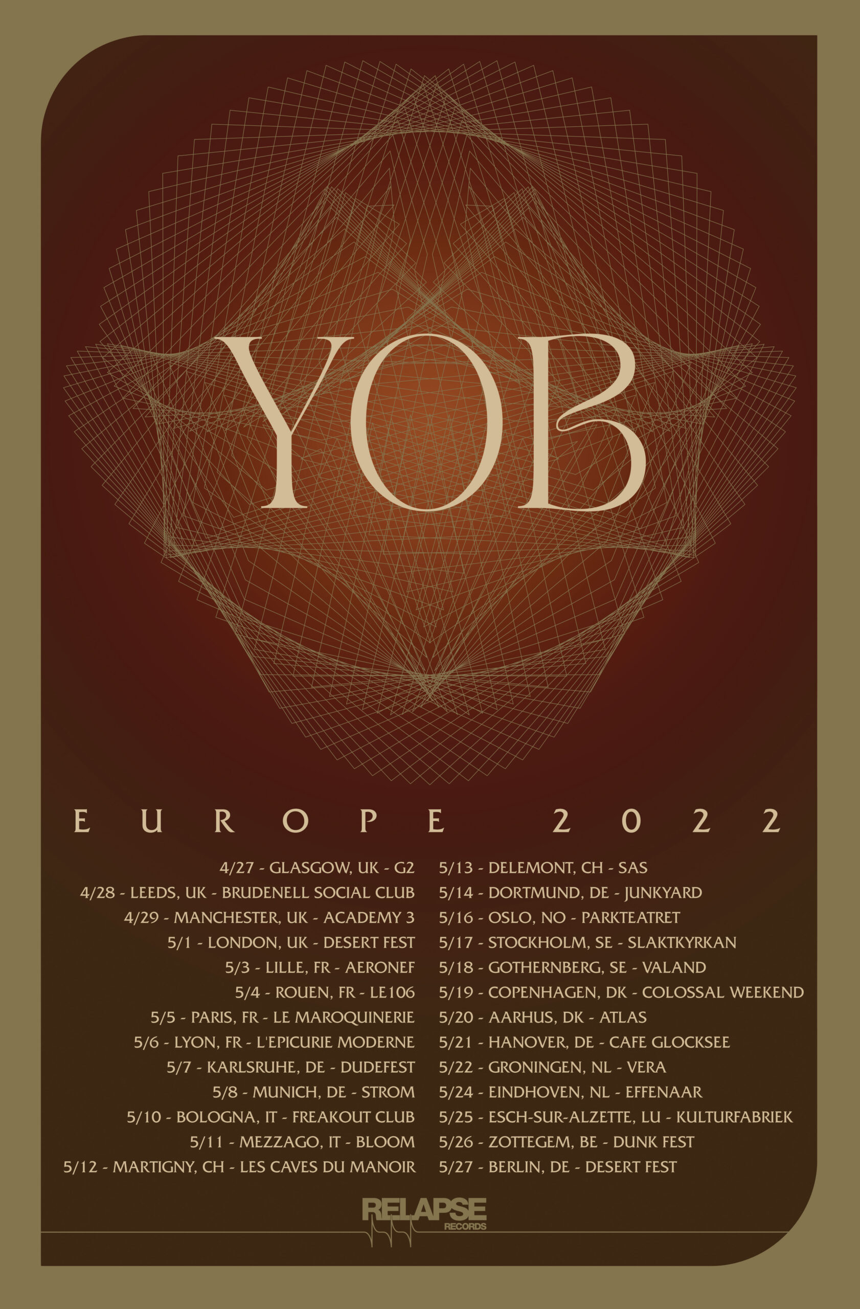 Yob European Tour 2022