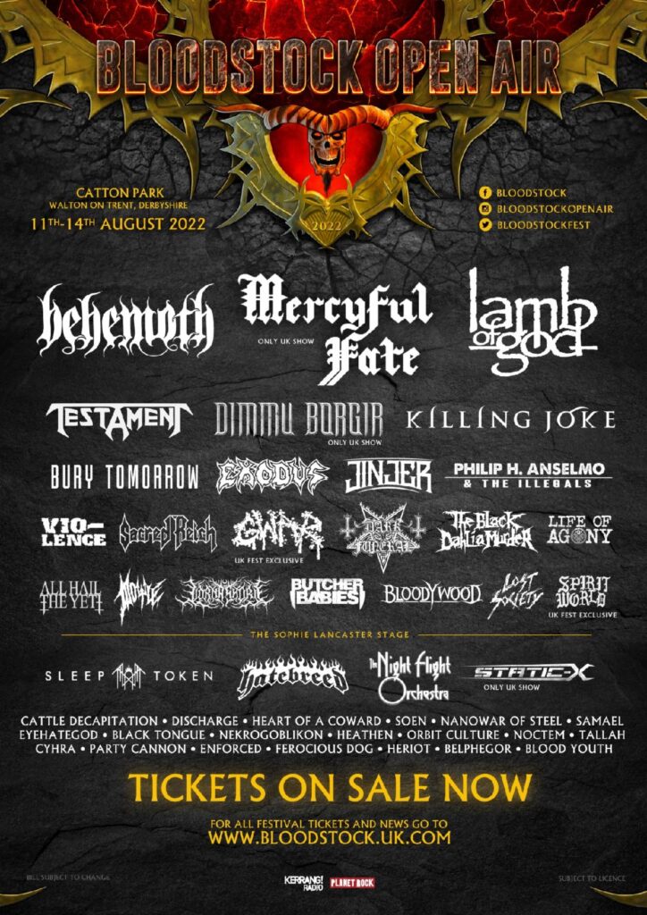 Bloodstock Festival 2022 - Announcement Nov 30