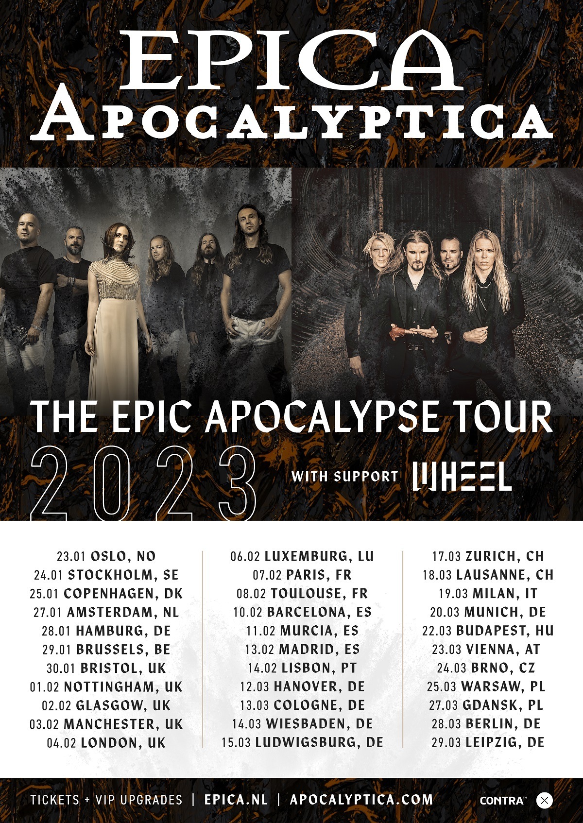 Epica and Apocalyptica Rescheduled European Tour 2023