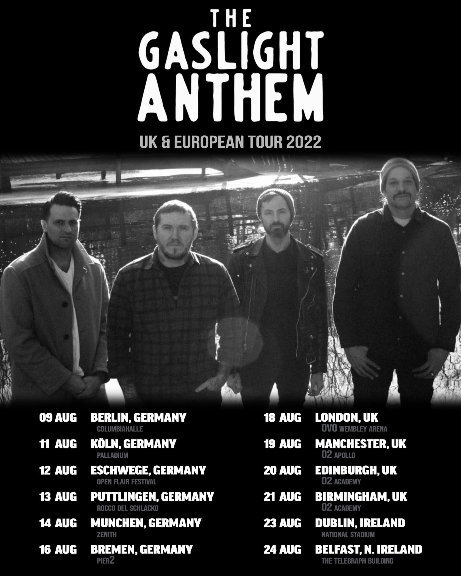 The Gaslight Anthem European Tour 2022