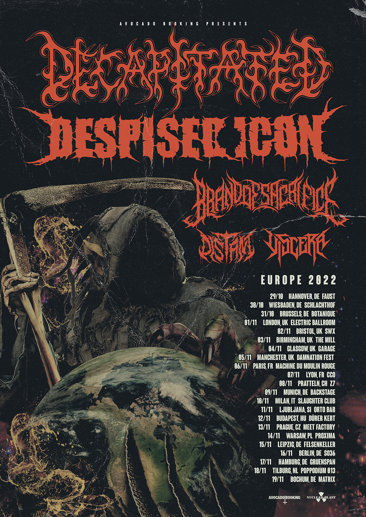 Decapitated and Despised Icon co-headline European Tour 2022