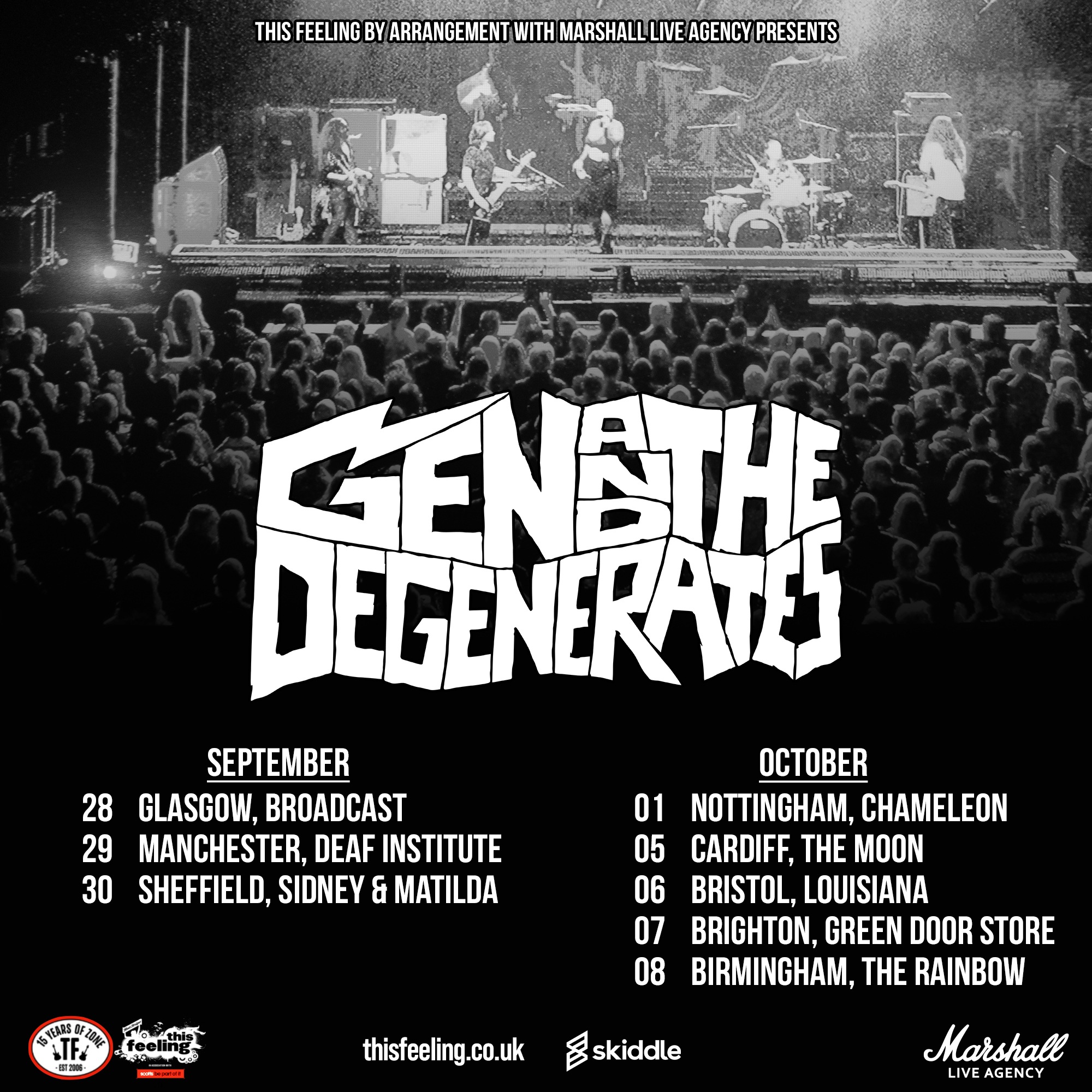 Gen And The Degenerates UK Tour 2022