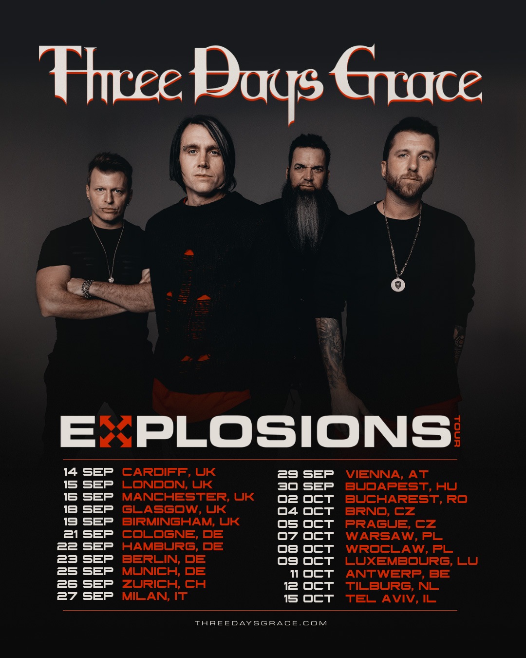 Three Days Grace European Tour 2022