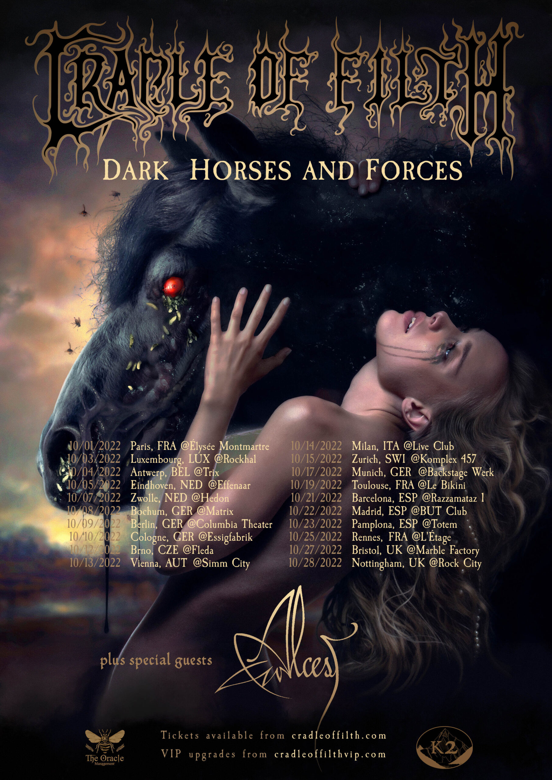 Cradle Of Filth European Tour 2022