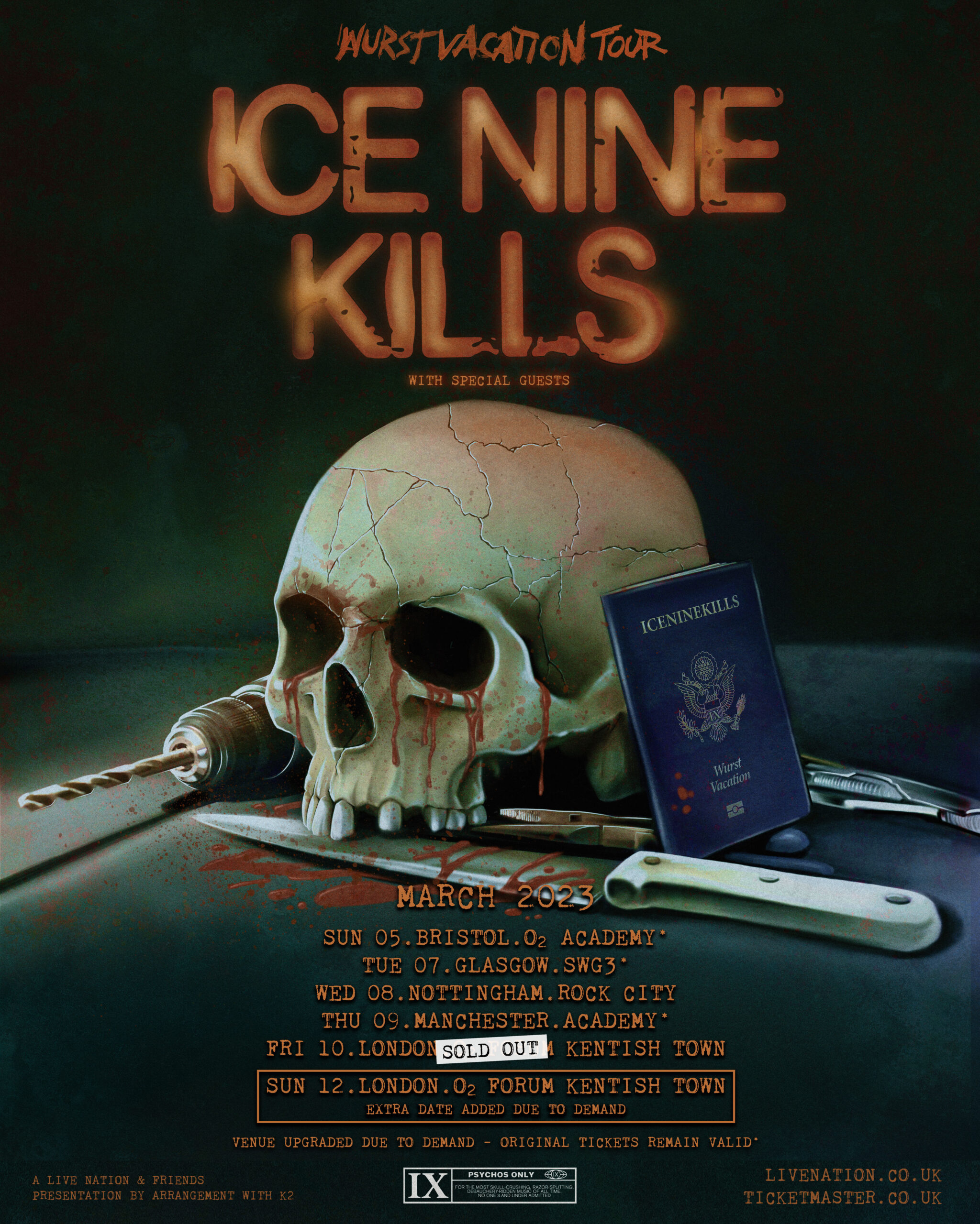 Ice Nine Kills UK Tour 2023