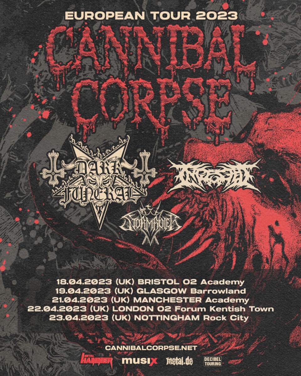 Cannibal Corpse European Tour 2023