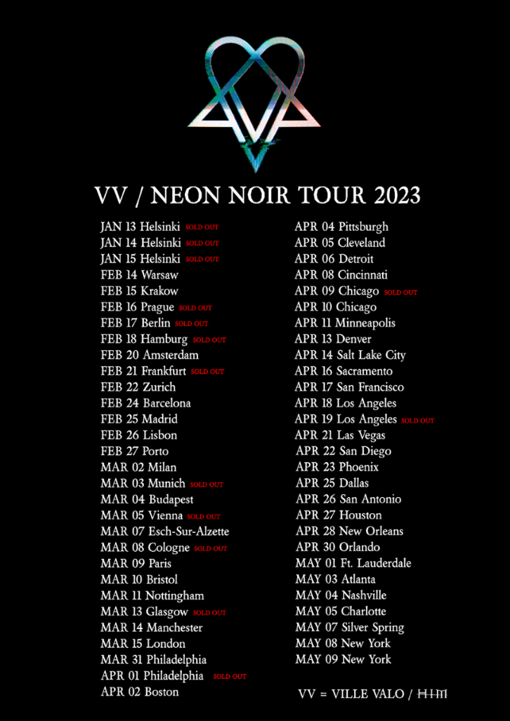 Ville Valo World Tour 2022