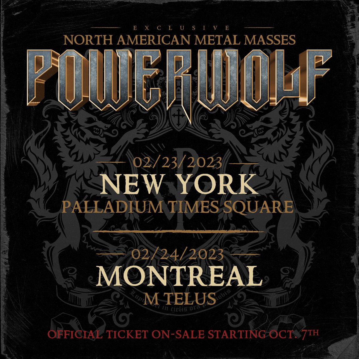 Powerwolf North American Shows 2023