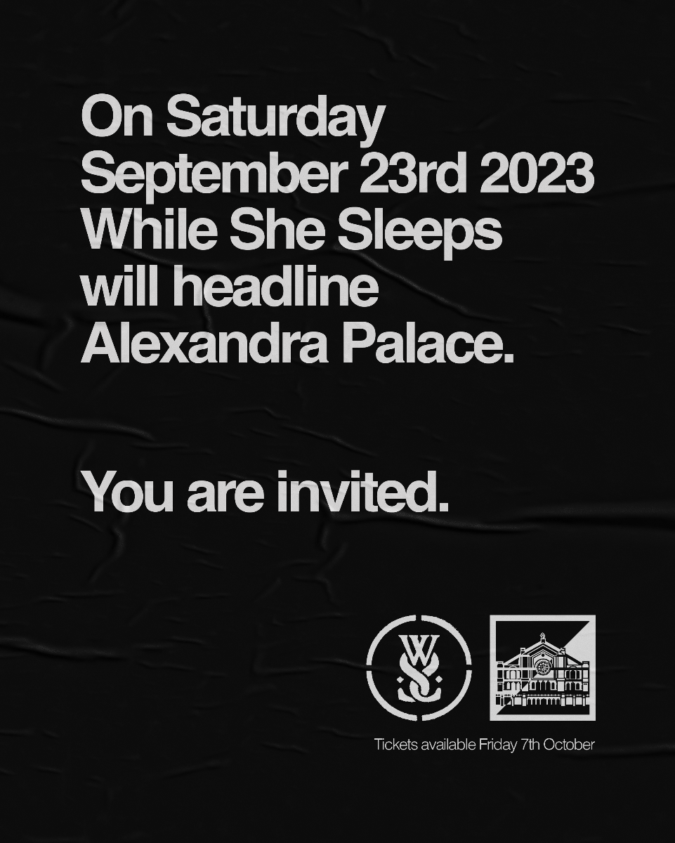 While She Sleeps - Alexandra Palace Show Poster 2023