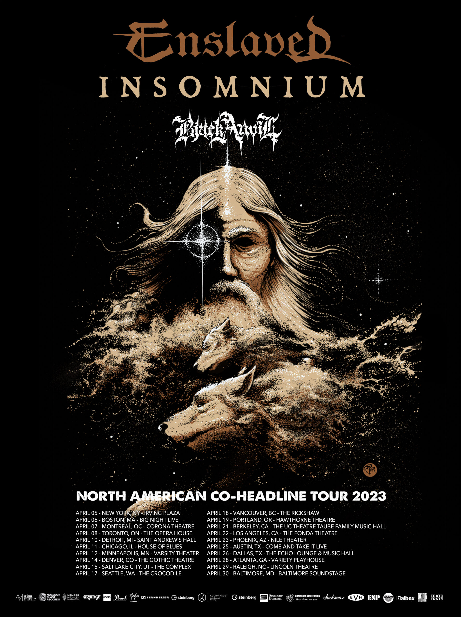 Enslaved and Insomnium co-headline North American tour 2023