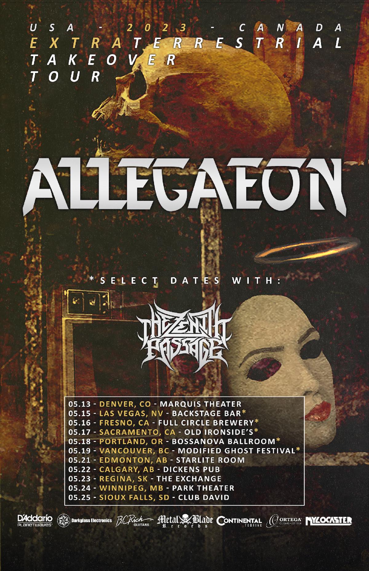 Allegaeon North American Tour 2023