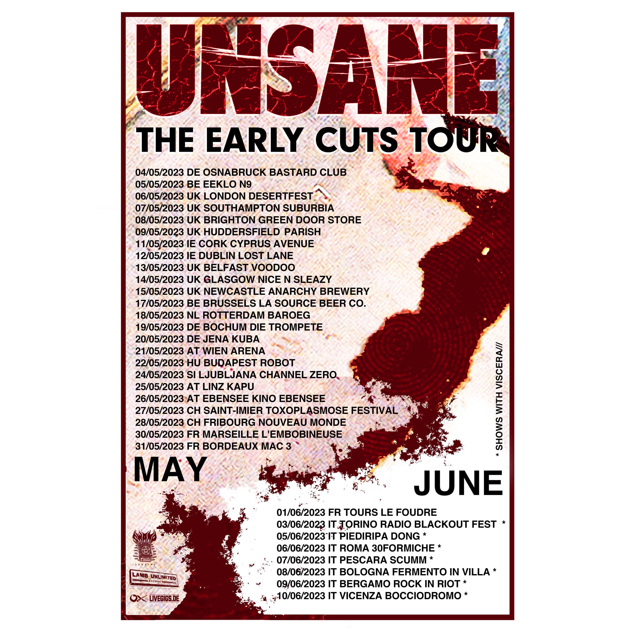 Unsane European Tour 2023