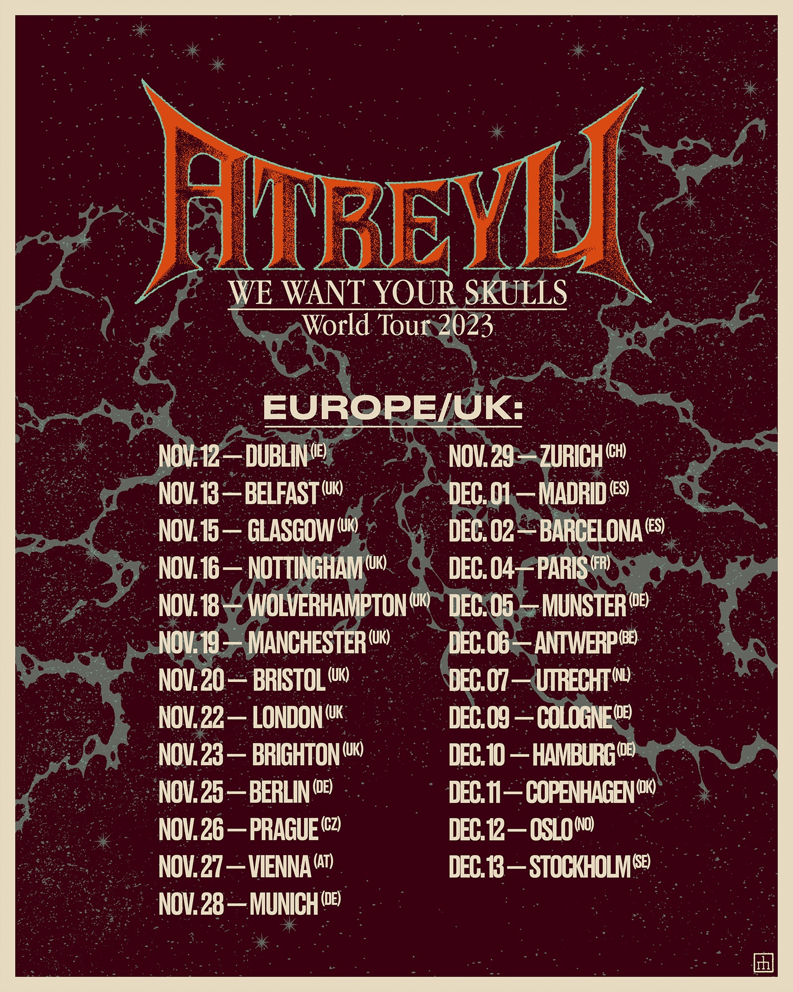 Atreyu European Tour 2023