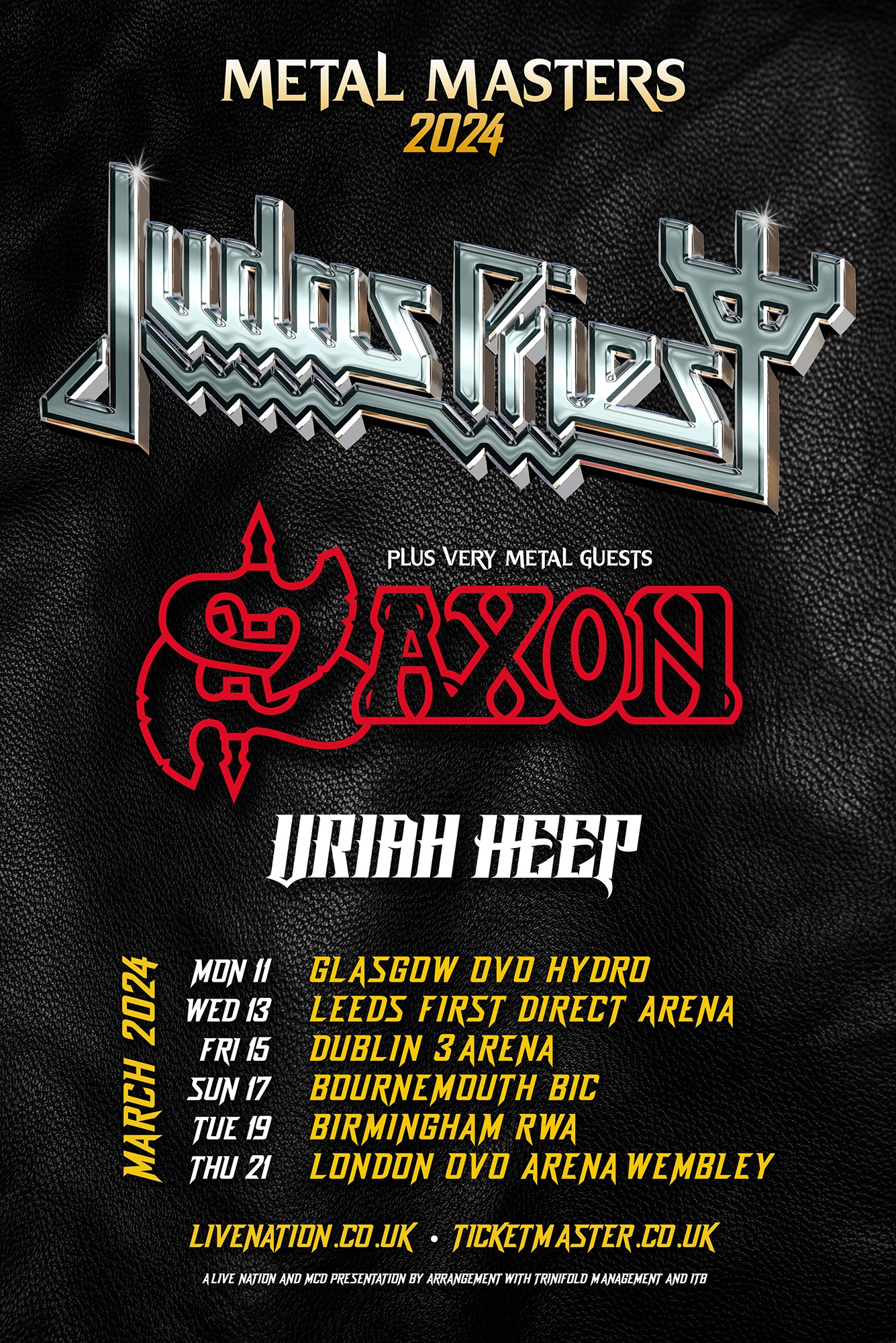 Judas Priest UK Tour 2024