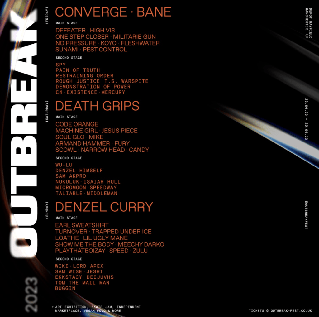 Outbreak Fest 2023 - Final Lineup