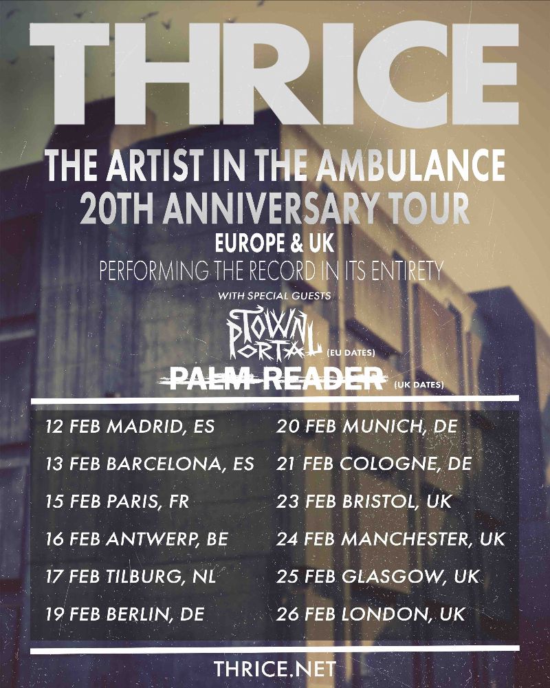 Thrice European Tour 2024