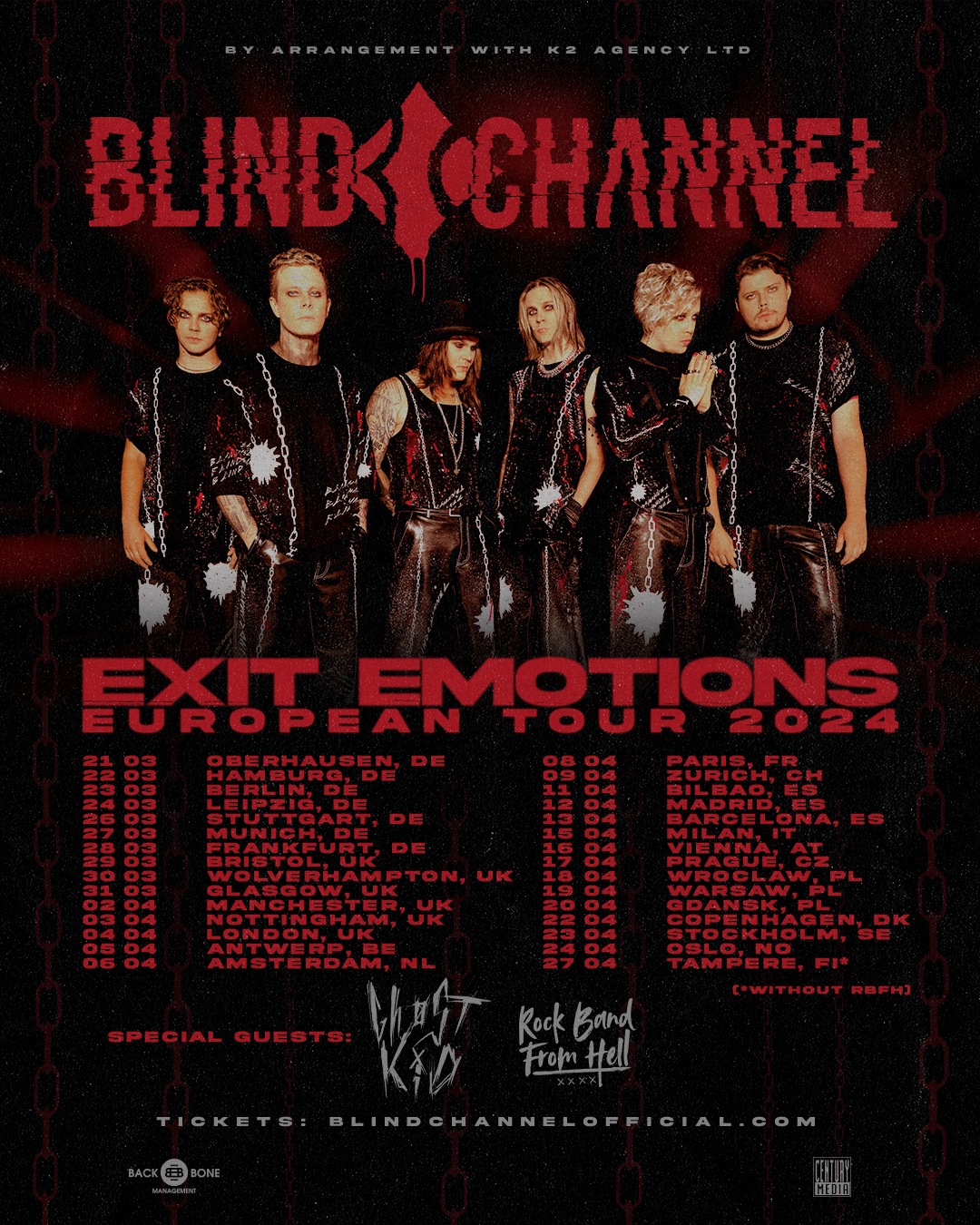 Blind Channel European Tour 2024