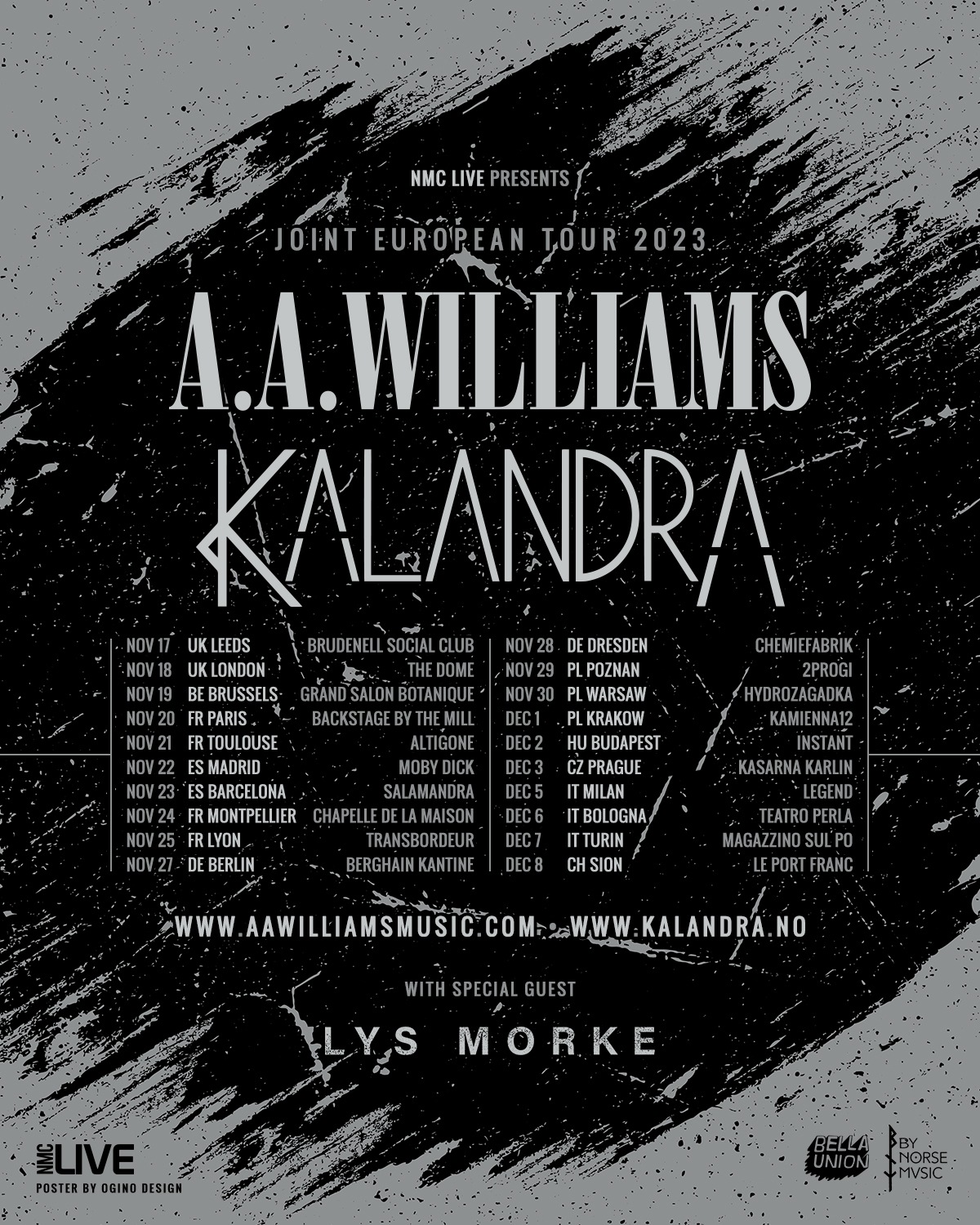 Kalandra and A.A. Williams co-headline European Tour 2023