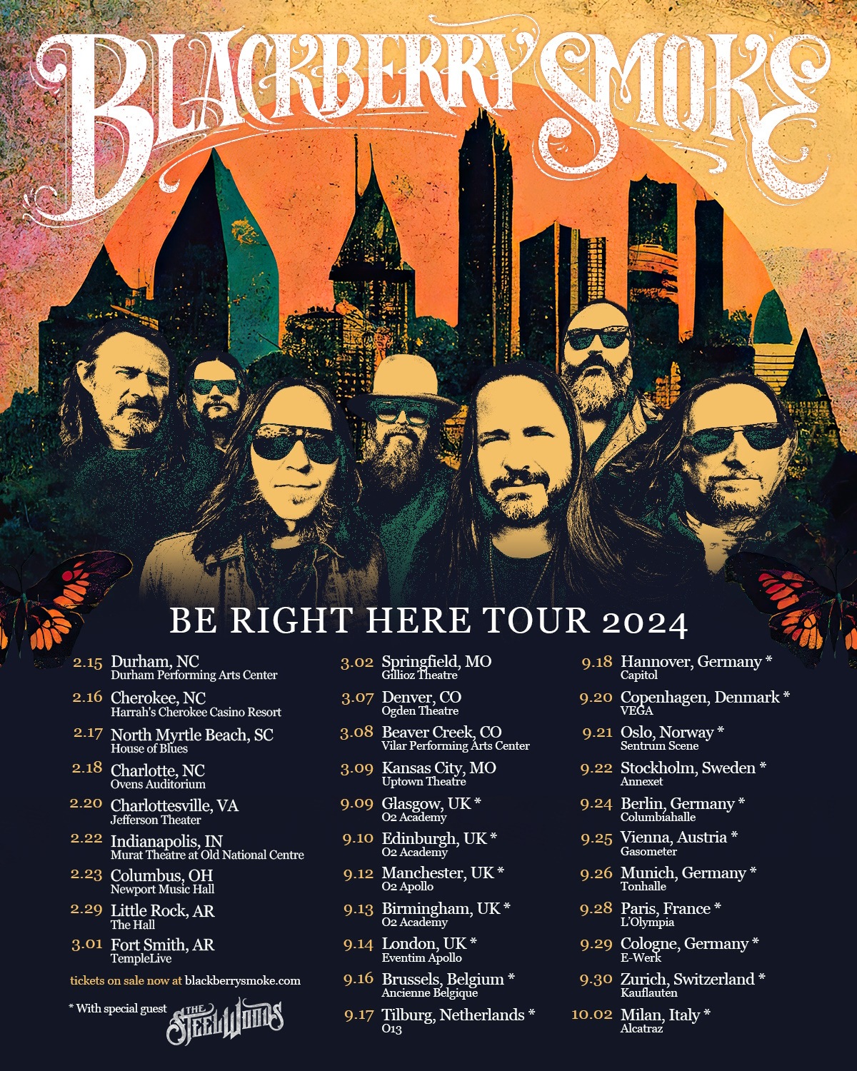 Blackberry Smoke World Tour 2024