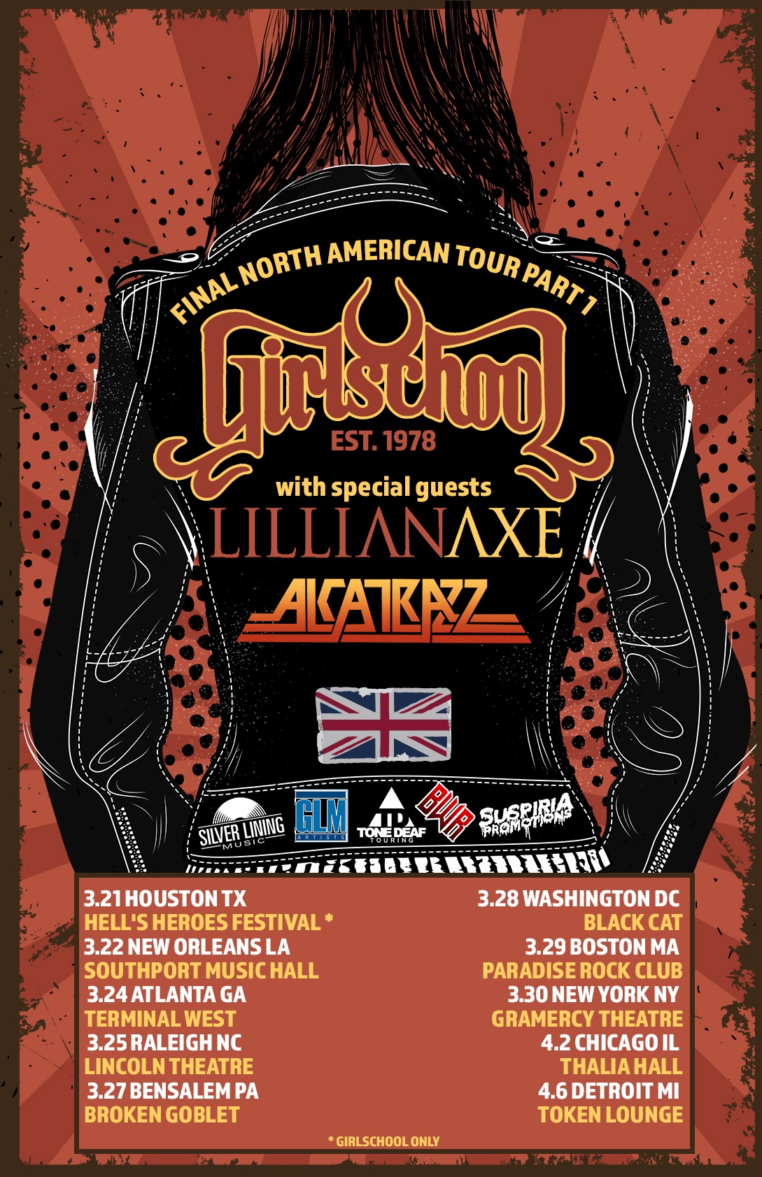 Girlschool North American Tour 2024