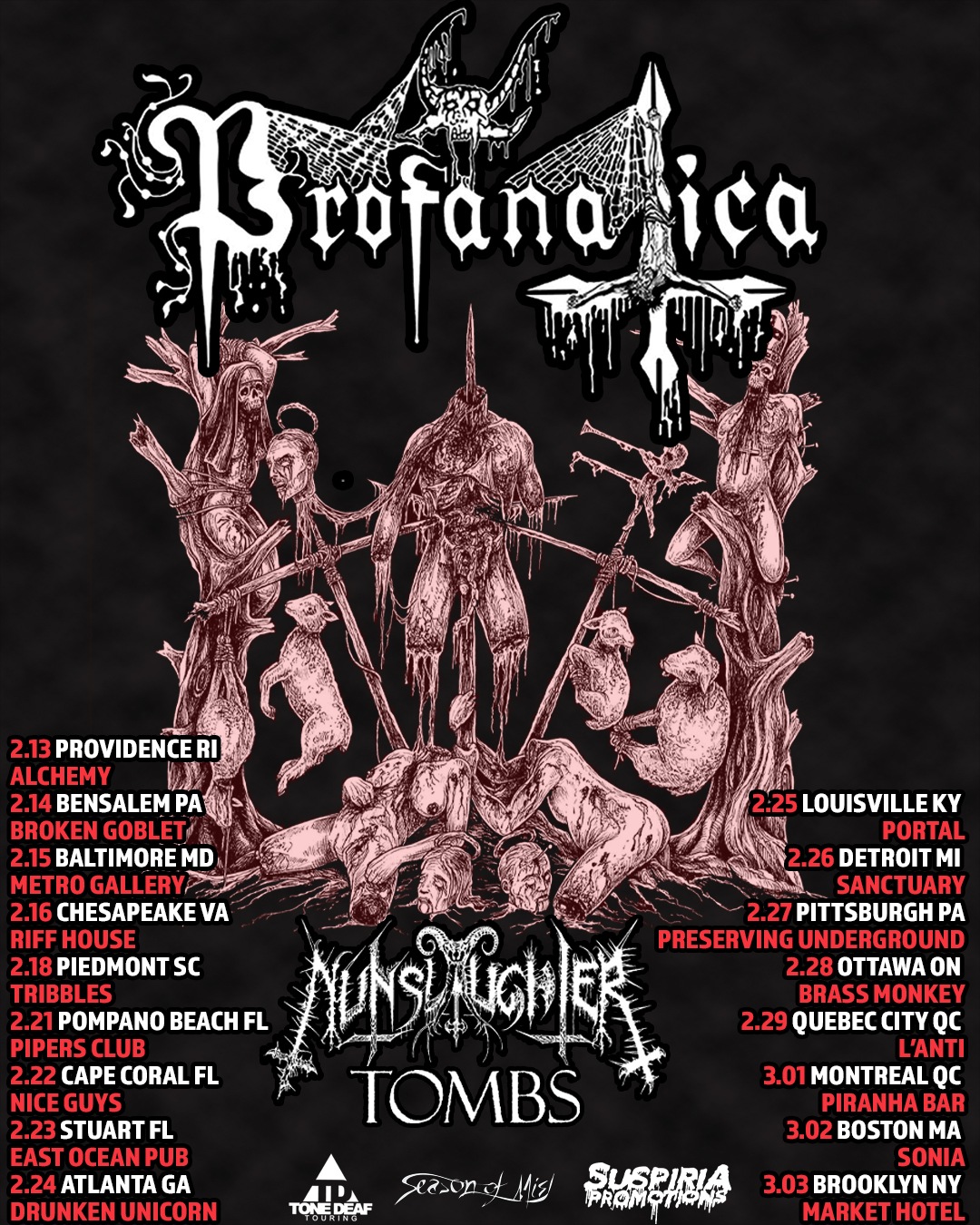 Profanatica North American Tour 2024