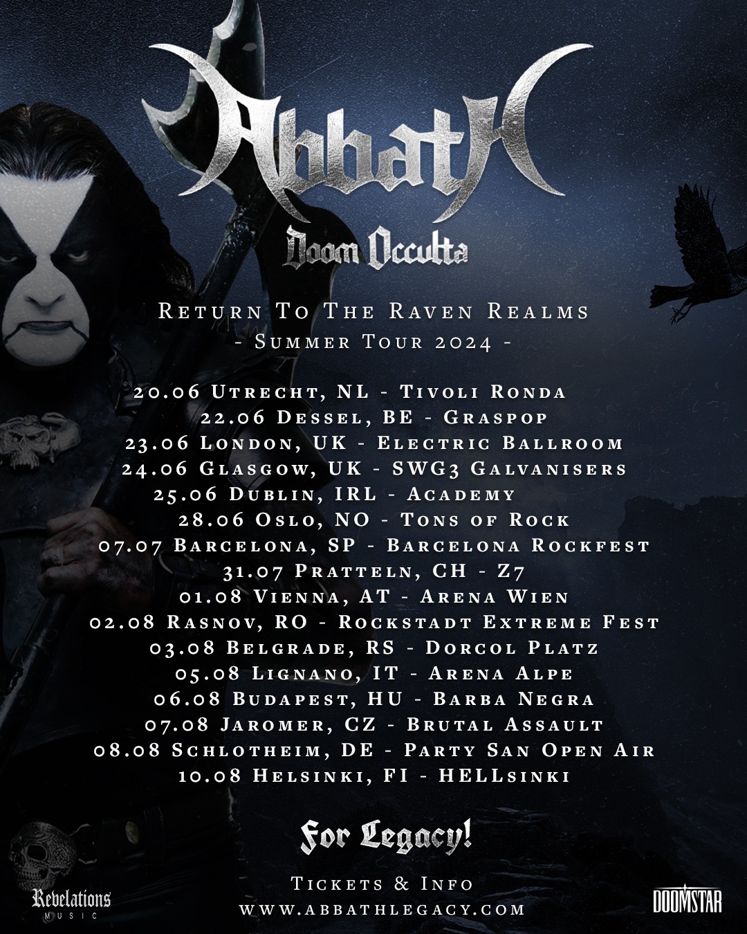 Abbath European Summer Tour 2024