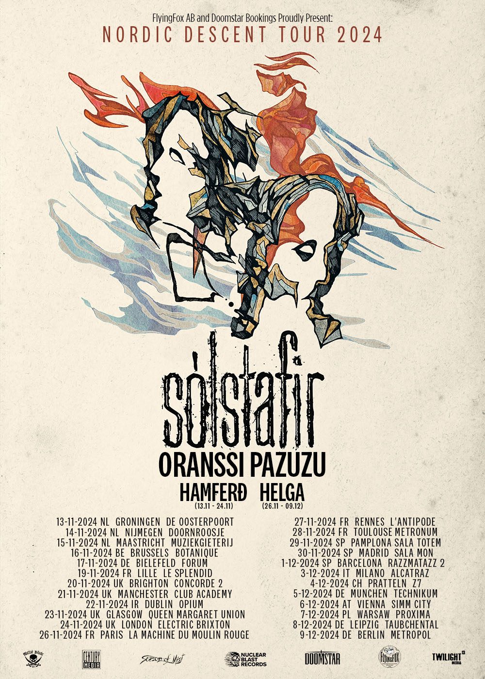 Sólstafir European Tour 2024