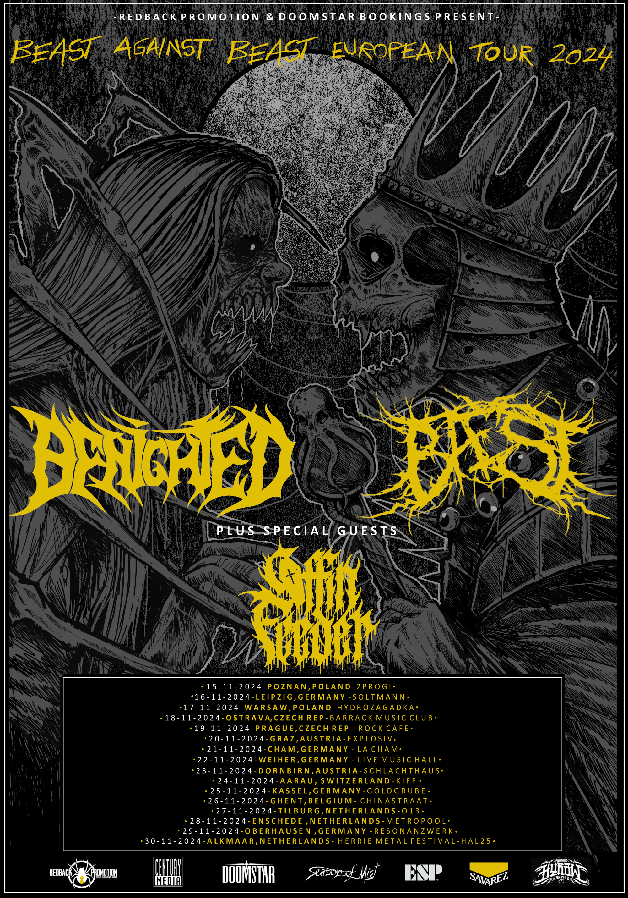 Benighted and Baest co-headline European Tour 2024