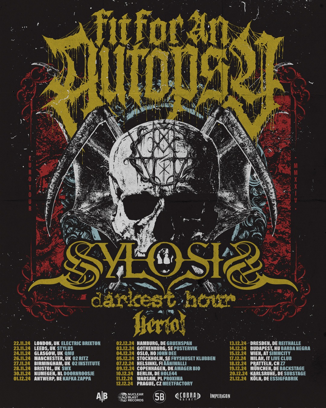 Fit For An Autopsy and Sylosis co-headline European Tour 2024