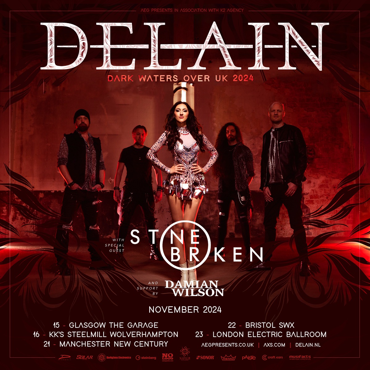 Delain UK Tour 2024