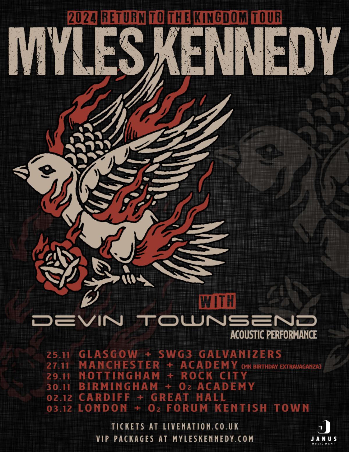 Myles Kennedy UK Tour 2024