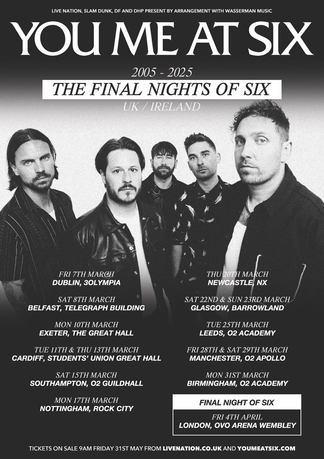 You Me At Six Farewell UK Tour 2025