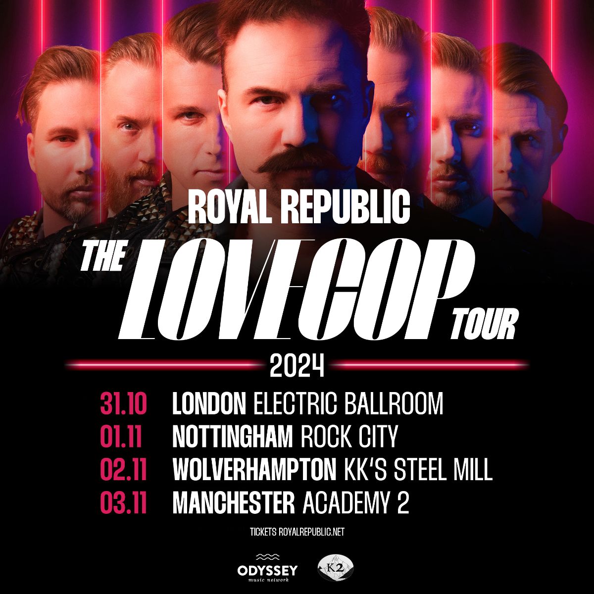 Royal Republic UK Tour 2024