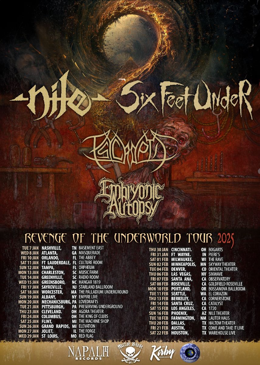 NIle and Six Feet Under North American co-headline tour 2025