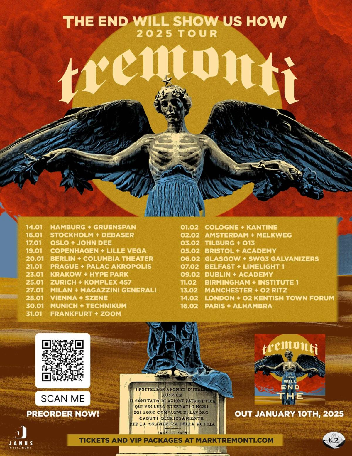 Tremonti European Tour 2025