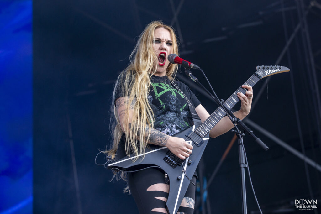 Nervosa live @ Bloodstock Festival 2024. Photo Credit: Down The Barrel Photography