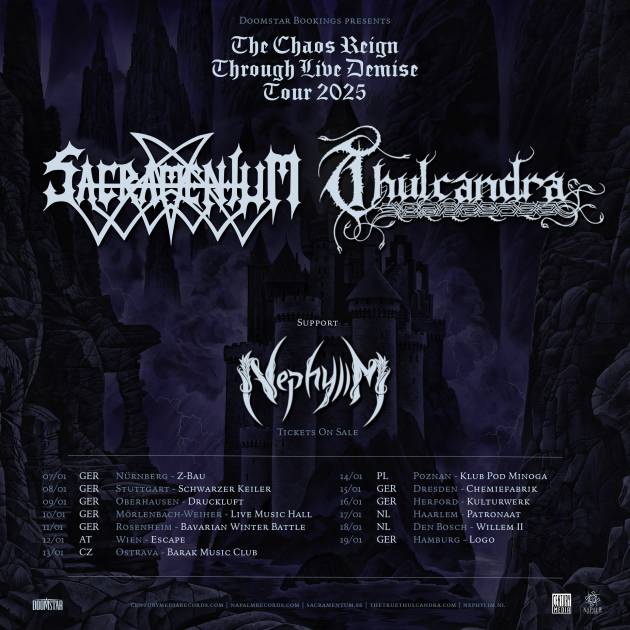 Thulcandra and Sacramentum co-headline European tour 2025