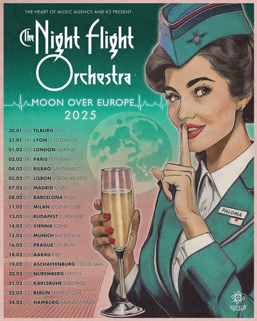 The Night Flight Orchestra European Tour 2025