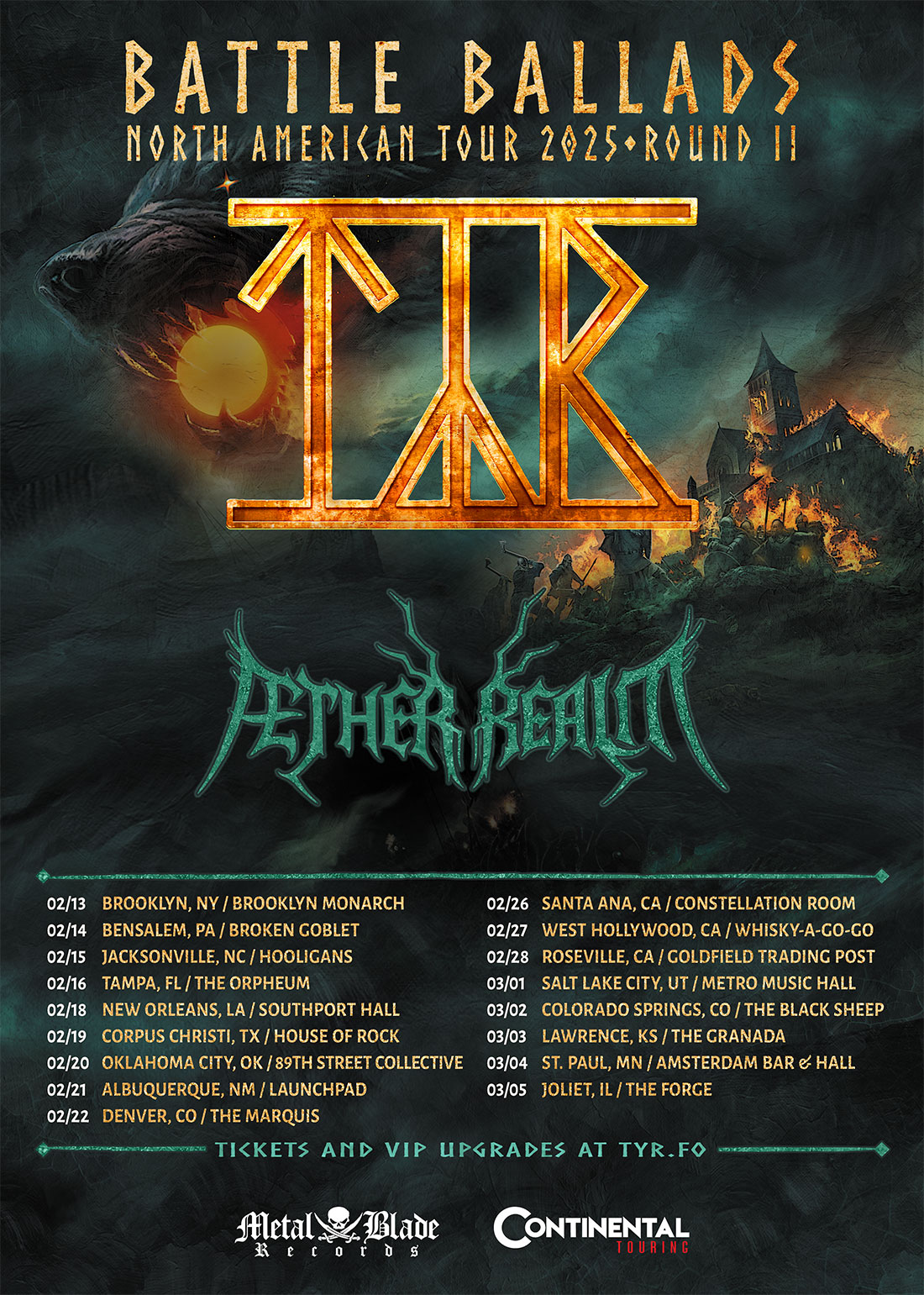 Týr North American Tour 2025