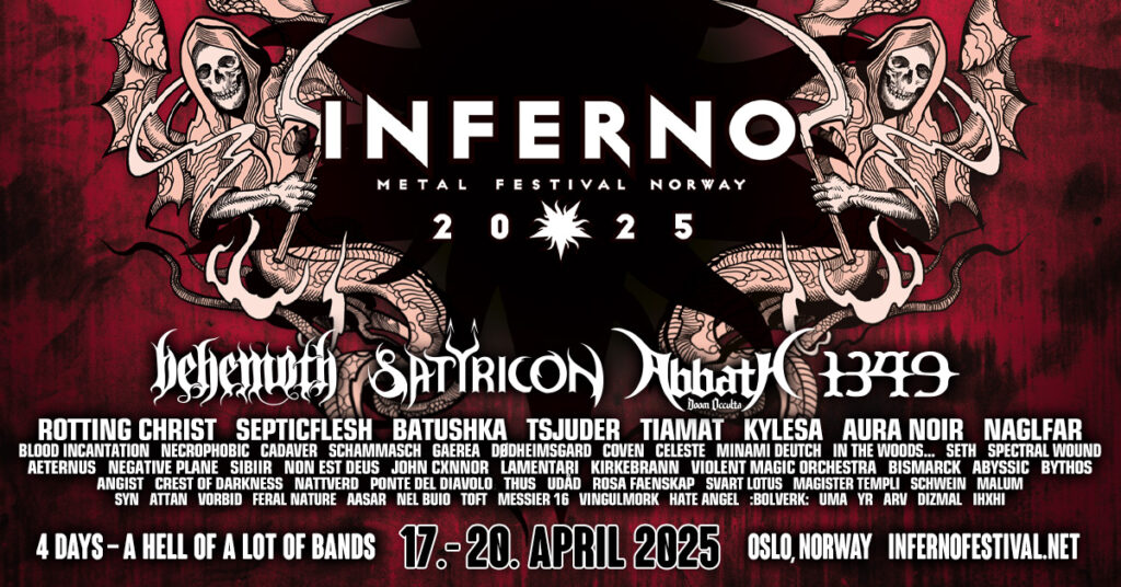 Banner advert for Inferno Metal Festival 2025