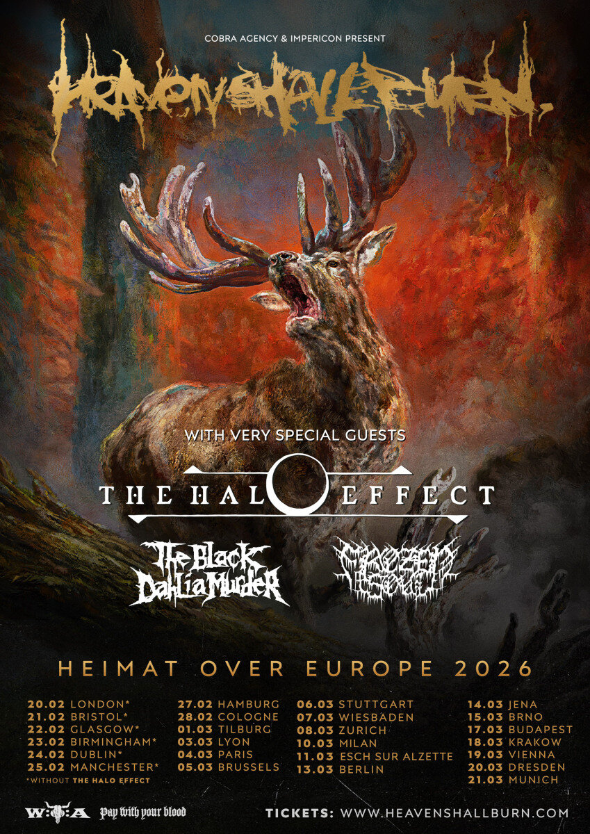 Heaven Shall Burn European Tour 2026