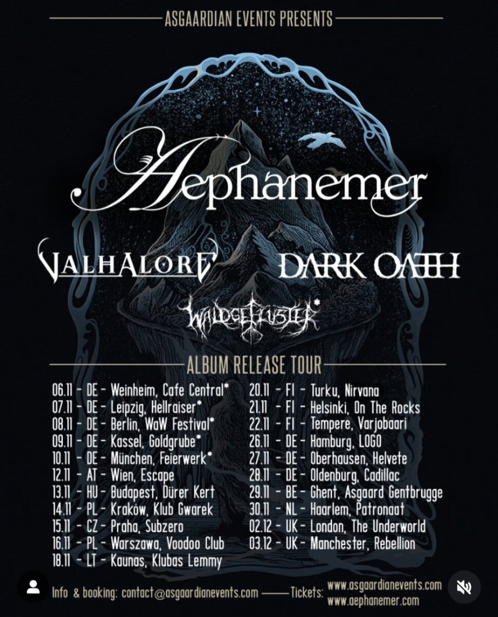 Aephanemer European Tour 2025