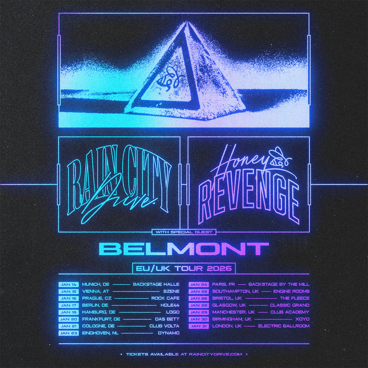 Honey Revenge and Rain City Drive co-headline European Tour 2026