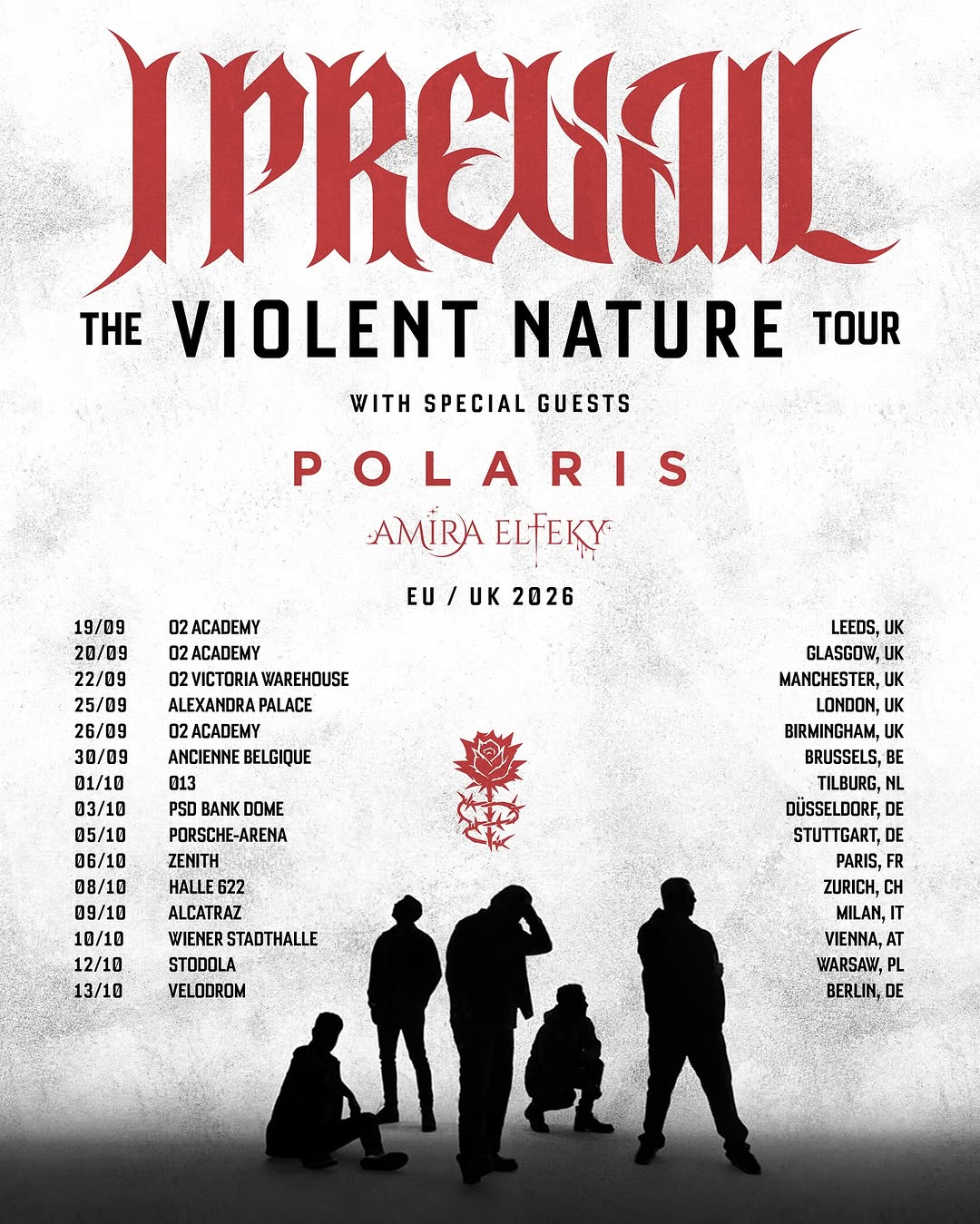 I Prevail European Tour 2026