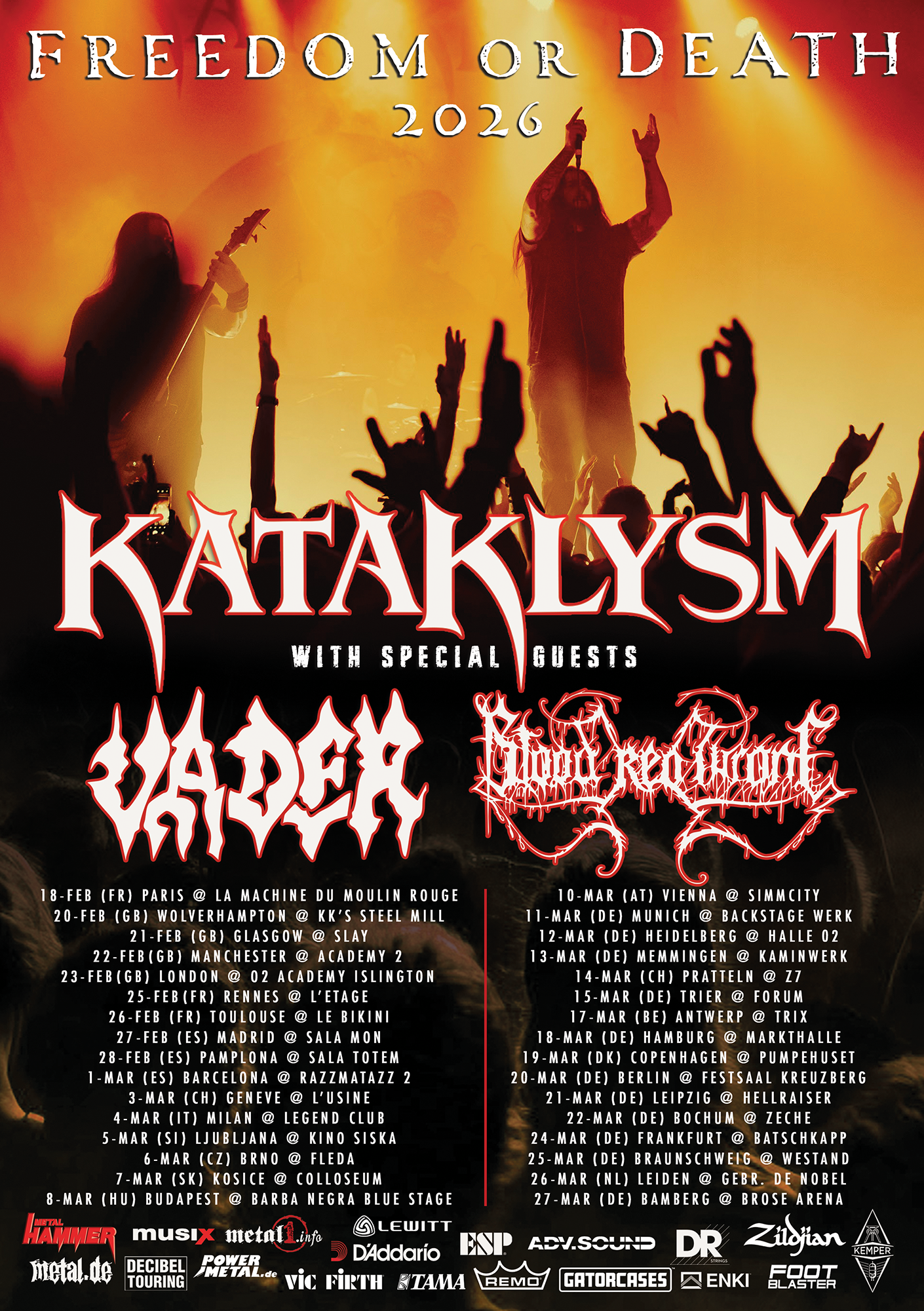 Kataklysm European Tour 2026