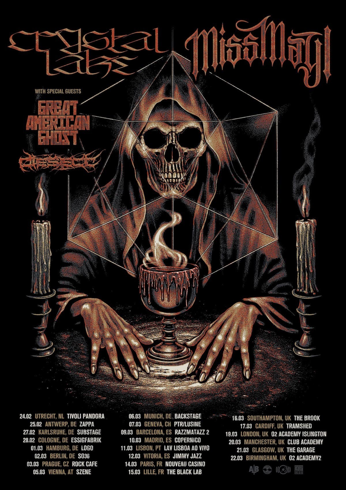 Crystal Lake and Miss May I co-headline European tour 2026