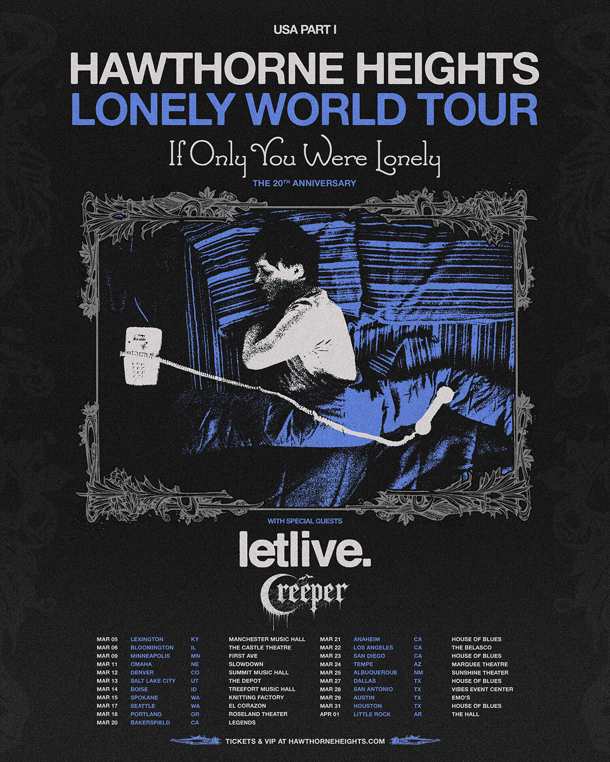 Hawthorne Heights If Only You Were Lonely Anniversary North American Tour 2026