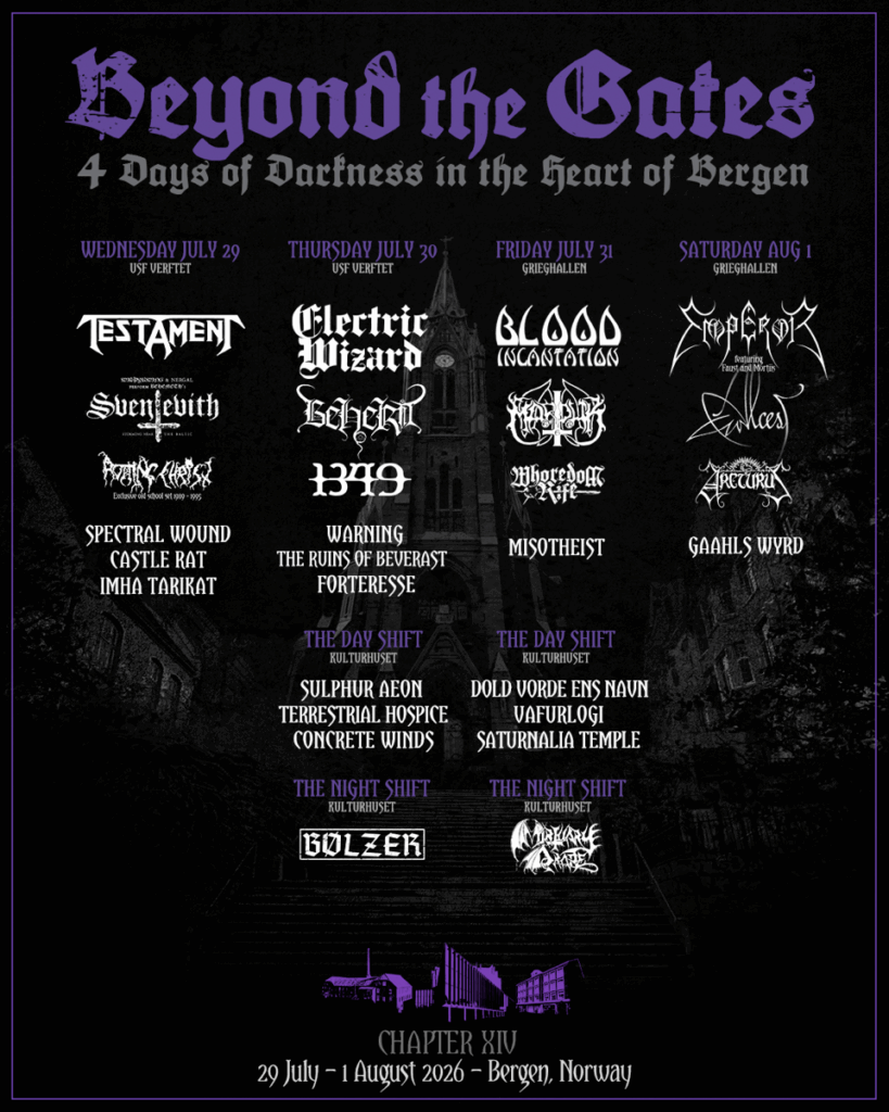 Beyond The Gates Festival 2026 - Final Lineup