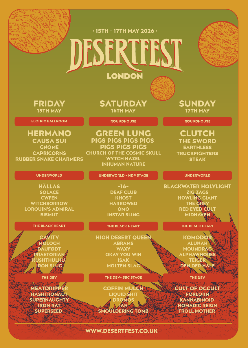 Desertfest London 2026 - Day Splits